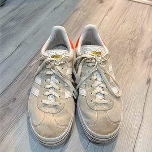 Adidas women’s Cream and Orange Sneakers